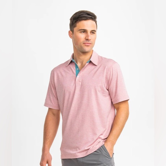 SOUTHERN SHIRT Grayton Heather Technical Polo Men's Large - Picture 1 of 5